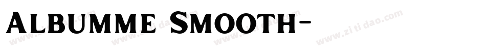 Albumme Smooth字体转换